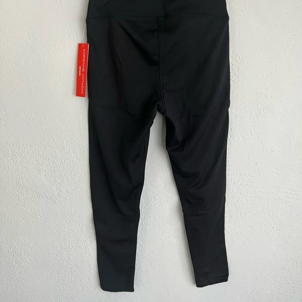 Adrienne Vittadini AV Sport Women’s Athletic Leggings S Black New